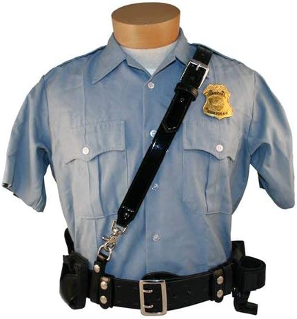 Boston Leather Sam Browne Shoulder Strap W/D Rings, Black - 6511-2