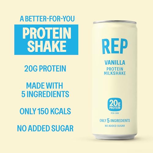 REP Vanilla Protein Shake | Only 5 Ingredients | 20g Protein | No Artificial Sweeteners | No Artificial Flavours | No Added Sugar | Clean Protein Shakes Ready To Drink | 8 x 250ml - Image 4