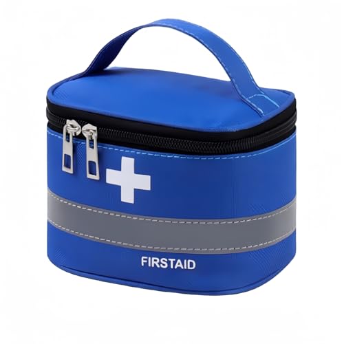 救急バッグ 救急セット メディカルポーチ お薬 ミニ救急バッグ ポーチ 持ち運び お薬箱 屋外応急処置キット スポーツキャンプバッグ 家庭 旅行 オフィス 学校 突発状況 地震防災 登山ホーム 救急用 (ブルー サイズ:S)