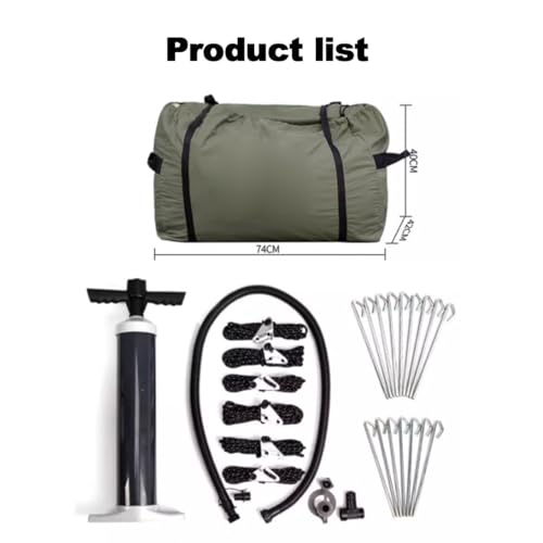 Blow Up Air Camping Tent with Pump, Inflatable Tents for Camping,Easy Setup 4 Seasons Outdoor Cabin Tent House with Mesh Windows & Doors for Family Travel - Image 8