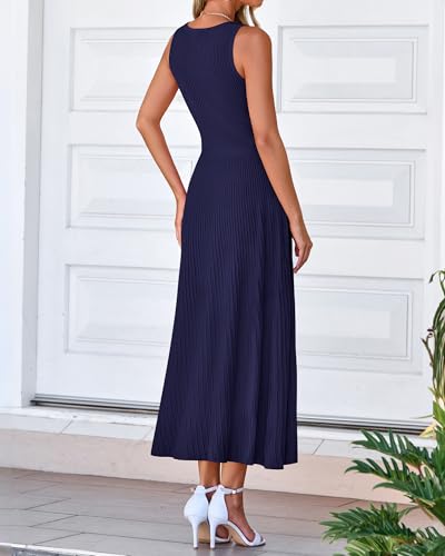 Women's Sleeveless Knit Midi Dress  - image 3