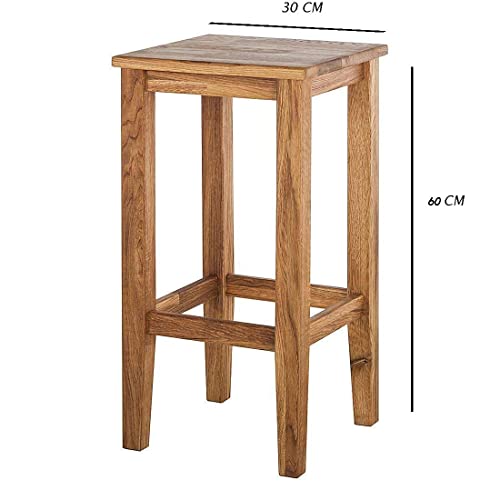 Image of Wooden bar Stool | Kitchen High Stool for Counter | Breakfast Stool Chair | Outdoor Indor Garden Chair Home Stool-24Inch