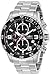 Men's  Specialty Chronograph Black Textured Dial Stainless Steel Watch - Invicta 14875