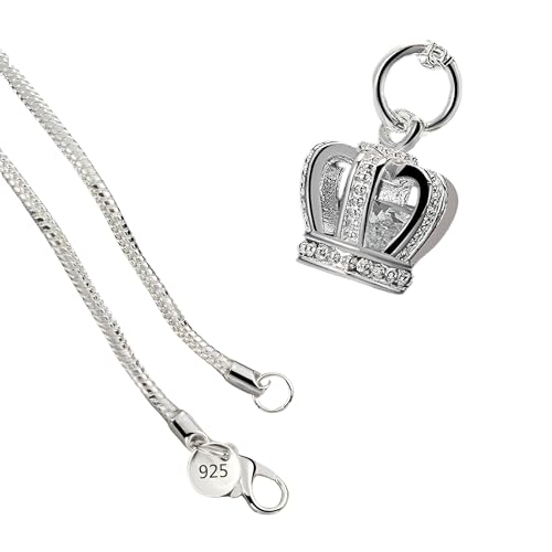 Collier couronne reine en zircon AAA : le diadème exquis en argent pour femme