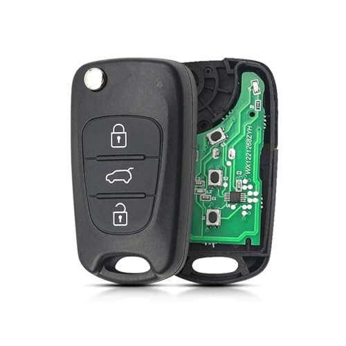 Lizbn 3 Botones Llave Hyundai de Control Remoto Plegable Moderna i30 Tapa de reemplazo KIA Sports Hyundai i20 i30 i35 KIA Ceed K2 K5 solanto Sport Venga con Cuchilla 433 MHz Chip ID46