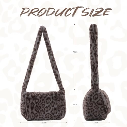 Bolso tote grande con estampado de leopardo miniatura 3