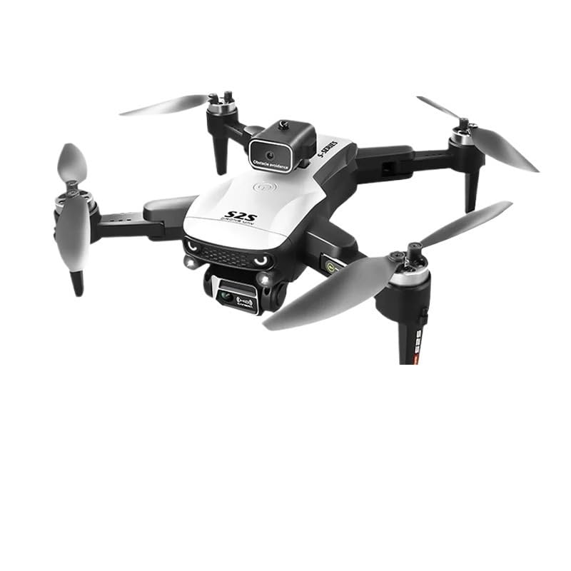 Dron S2S 8K con GPS, fotografía aérea, cámara dual, omnidireccional, sin escobillas, cuadricóptero de juguete for evitar obstáculos(White-8K-2S-battery2)