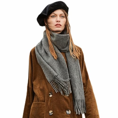 MERINOSNUG Merino Wool Alpaca Winter Scarf for Women Australian Pashmina Wraps Soft Cashmere Feel Shawls Holiday Gift