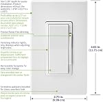 Leviton Decora Smart Dimmer Switch, Wi-Fi, Works with Matter, My Leviton, Alexa, Google Assistant, Apple Home/Siri & Wired or Wire-Free 3-Way, Neutral Wire Required, D36HD-1RW, White
