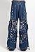 Tripp NYC Denim Strap Shredder Pants [Blue Denim] Gothic Punk Baggy S