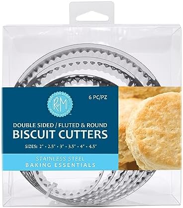 R&M International Stainless Steel Double Sided Biscuit Cutters, Assorted Sizes, 6-Piece Set