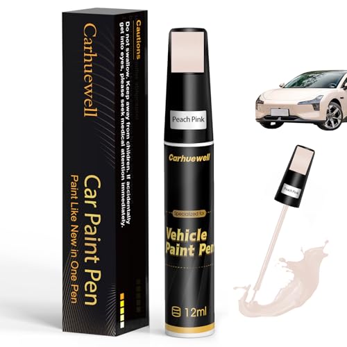 Image of Pink Touch Up Paint for Cars, Auto Car Paint Touch Up Paint Pen for Deep Scratches, Car Scratch Repair Pen, Quick and Easy Solution to Repair Minor Automotive Scratches (Peach Pink)