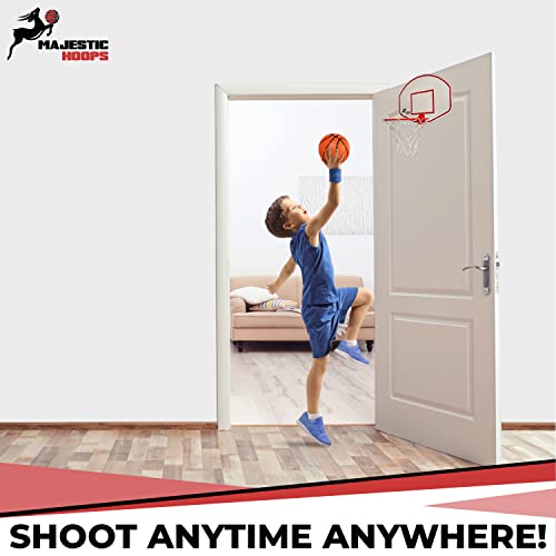 Mini Basketball Hoop - Indoor Basketball Hoop - Durable Plastic Basketball Hoop Indoor for Kids and Adults - No Assembling - Premium Basketball Indoor Game with Ball and Pump - Image 7