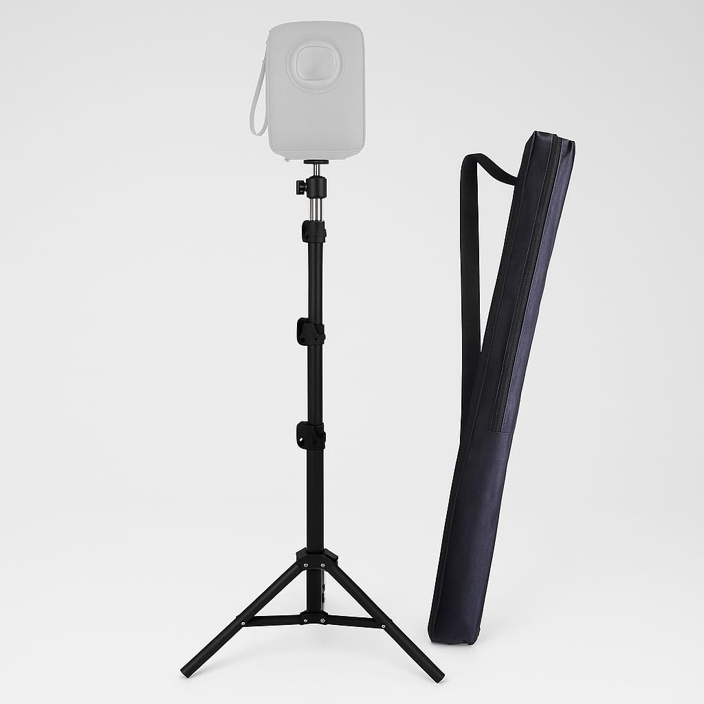 YUGAM Projector Tripod Stand | 360° Rotatable, Foldable & Portable Design, 3-Level Adjustable Height up to 7 ft, Metal Body, Supports up to 5 kg, Universal 6.35 mm Mount Screw (Projector Tripod Stand)