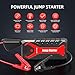 DBPOWER 3000A/80.66Wh Portable Car Jump Starter (UP to 10.0L Gas/8.0L Diesel Engines) 12V Auto Lithium-Ion Battery Booster with Smart Clamp Cables, Quick Charge, and LED, Storage Bag