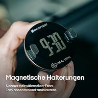OOONO P-DISC NO4 – Elektronische Parkscheibe im kompakten Design mit automatischer Zeiteinstellung, Hochkontrast-Display & bis zu 3 Jahren Batterielaufzeit (Schwarz) – Ansicht 8