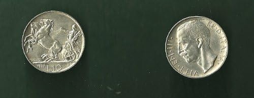 Royal Italia antiguo moneda (quadridge) 101927de LIRA liras