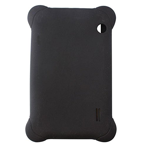 Silicone Rubber Case Cover for 7'' 7 inch Android Capacitive Table PC PDA #01 Black