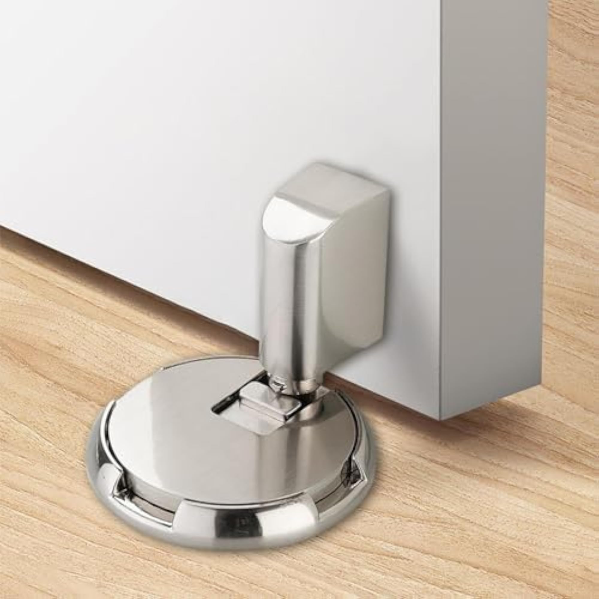 Floor Suction Door Stopper, Silver