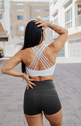 Image of Kamo Fitness High Waist Athletic Yoga Shorts Tummy Control Workout Running