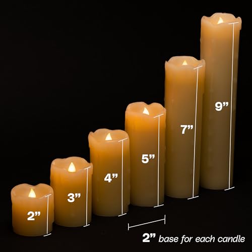 Velas de cera sintética para cenas románticas y decoración elegante en marfil 6