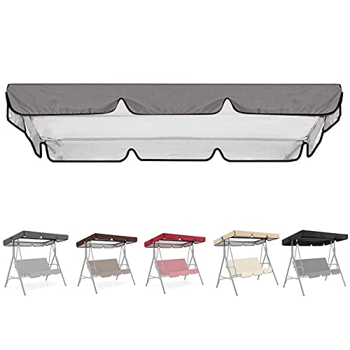 SJASD Toit Balancelle 2 3 Places Toile de Rechange pour Balancelle Jardin Exterieur Imperméable Couverture Auvent Toile Auvent Bâche Auvent Balançoire Remplacement Anti-UV pour Jardins Battants Cover
