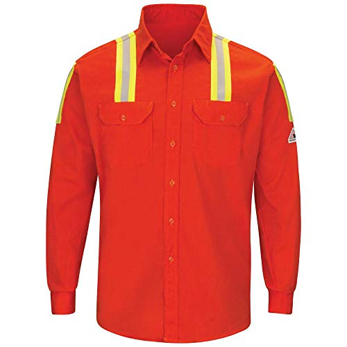 Bulwark FR SLATOR 7 oz Enhanced Vis Uniform Shirt CAT2 - Flame Resistant (X-Large)