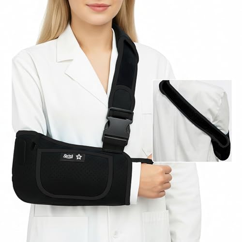 SPRING SEAON Arm Sling Shoulder Immobilizer for Women and Men Adjustable
