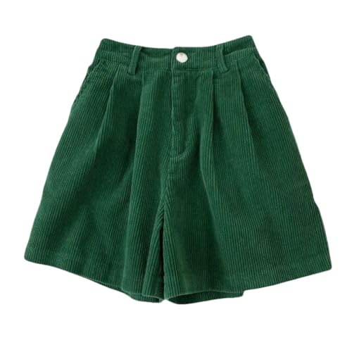 Short vintage en velours côtelé résolvant l'inconfort des tailles rigides
