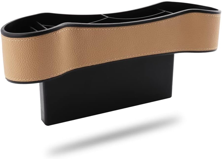 Car Console Side Bag Leather Seat Bag Storage Box Seat Gap Coin Box Cup Holder, Car Storage Box Seat Gap Slit Interior Modified Car