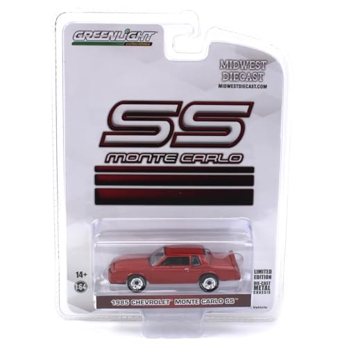 Greenlight 1985 Chevrolet Monte Carlo SS 1/64 Burgundy miniatura 6