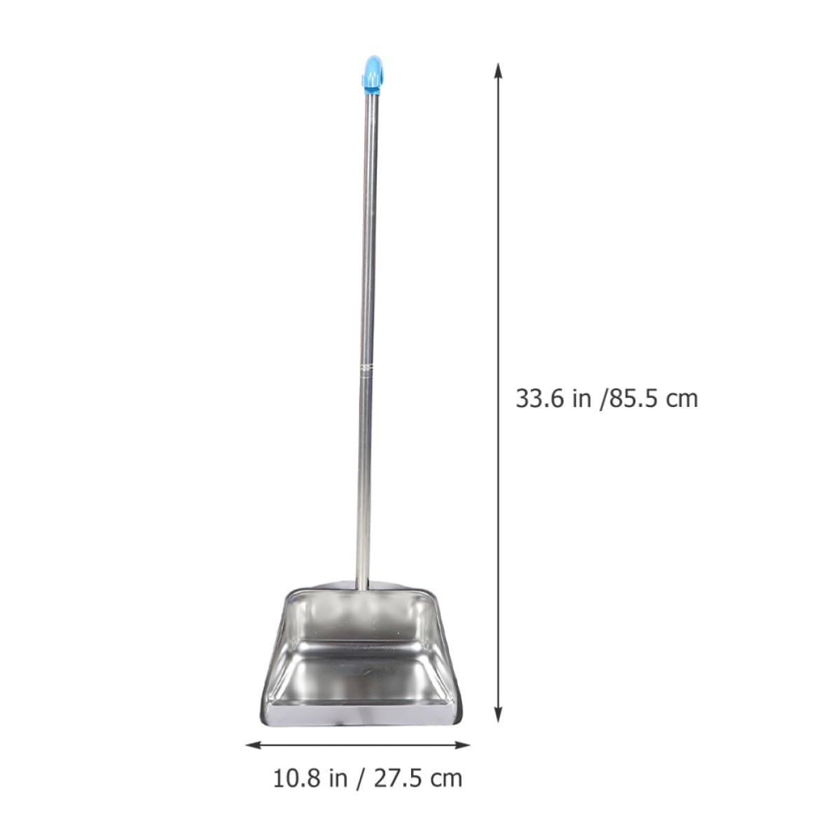 TOYANDONA Pelle à Poussière Verticale en Acier Inoxydable Argenté Résistant à L'usure Design Élégant et Finition Miroir pour Nettoyage Domestique Simple et Pratique