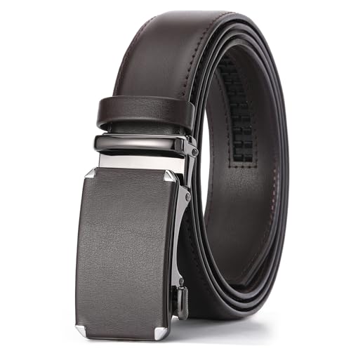 Ceinture homme cuir noir 35mm GAEKEAO avec boucle automatique et boîte cadeau