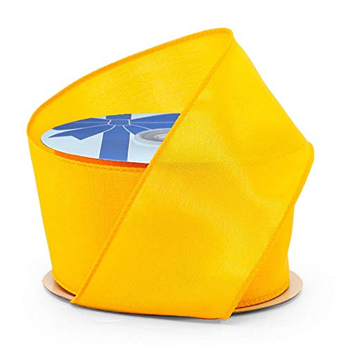 2 1/2" X 25 Yards Dandelion Cast-Over Wired Satin Ribbon