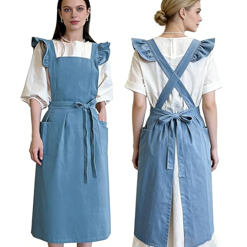 La mejor comparación de Delantales , listamos los 10 mejores. 49 OWHDJH Delantales de mujer de Doble Impermeable, Mandiles de Cocina Mujer con 2 bolsillos, Tirantes cruzados de algodón puro, Delantal de Cocina para Chef Jardinería Floristería...