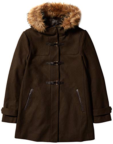 Cole Haan womens Signature Hooded Wool Duffle Coat, Loden, 8 Cole Haan womens Signature Hooded Wool Duffle Coat, Loden, 8