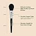 STUDIO17 Blush Brush for Makeup | Professional Makeup Brush with Premium Synthetic Bristles | Flawless Korean Makeup Brushes | Blusher Brush Designed by Artists.