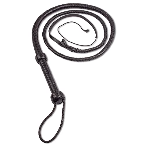 Whip with balanced handle for artistic whip demonstrations