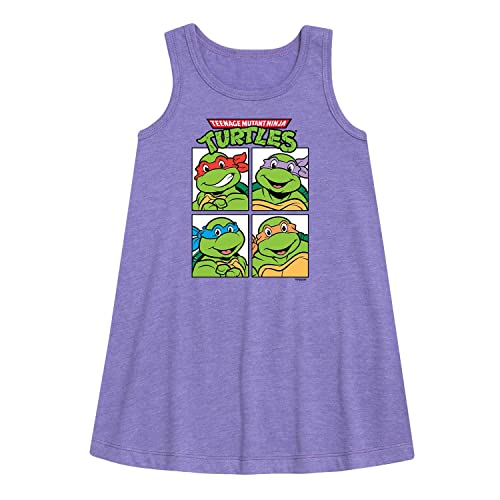Teenage Mutant Ninja Turtles - Group Blocks - Girls A-Line Dress