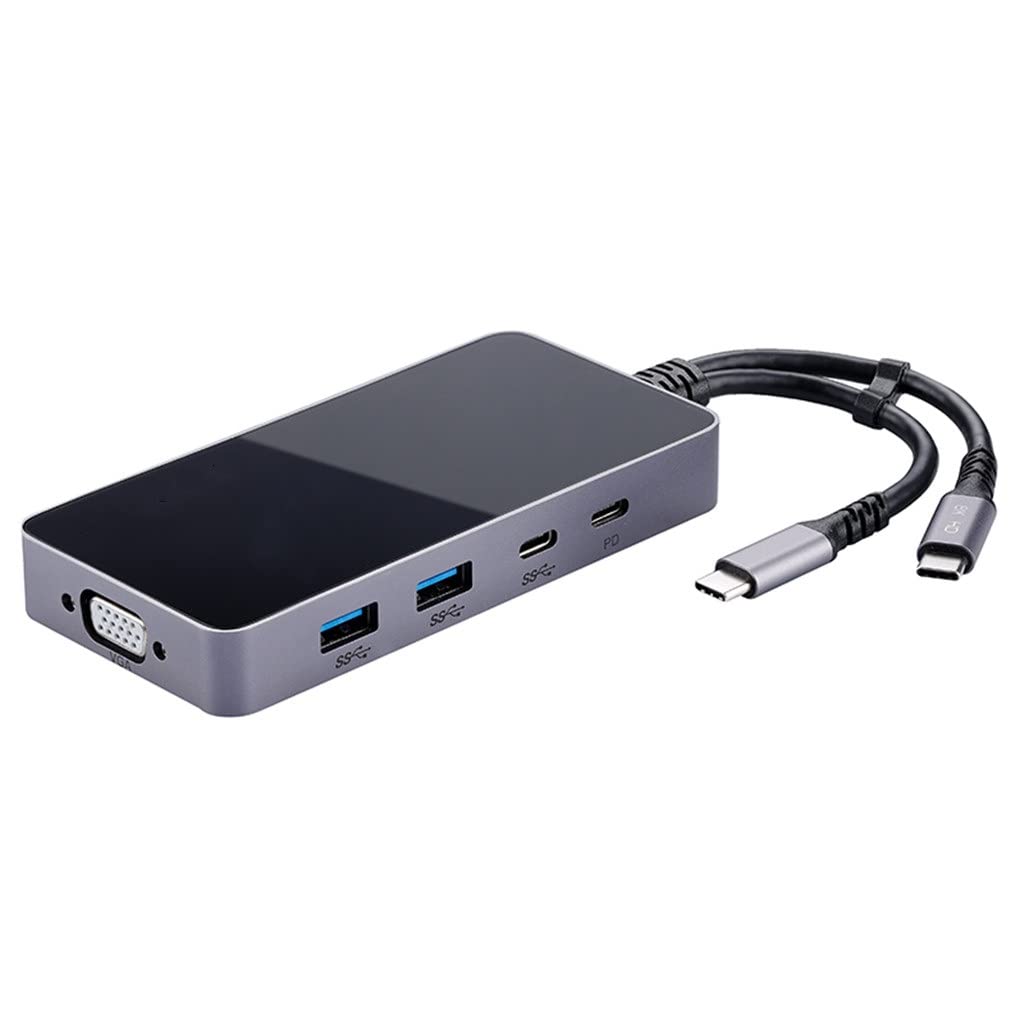 9 in 1 USB C Hub Type-C Docking Station with Ethernet 8K 4K VGA 3 5mm Audio USB