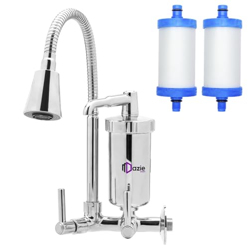 Torneira Com Filtro Gourmet Parede Metal Flexível Cone Acionament...