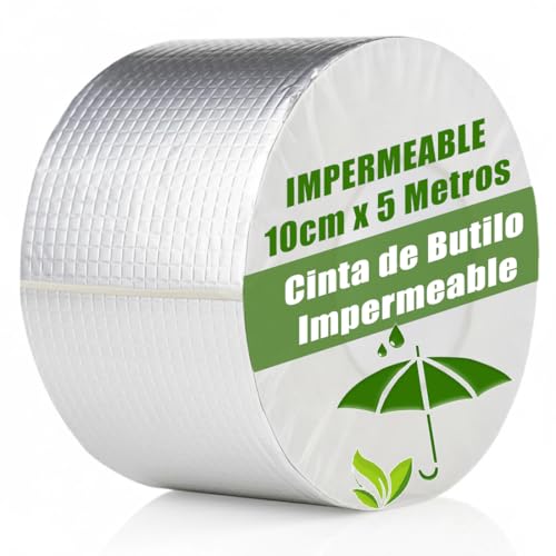 El Mejor Listado de Cintas al sesgo disponible en línea. 41 Cinta Impermeable para Techo, Cinta de Butilo Impermeable - Reparación de Fugas en Techos, Ventanas y Tuberías | 5 Metros (10cm Ancho), Sellado Duradero y Resistente al Agua