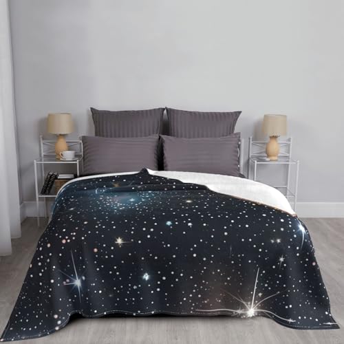 Couverture polaire en flanelle haut de gamme au motif d'étoiles - 7