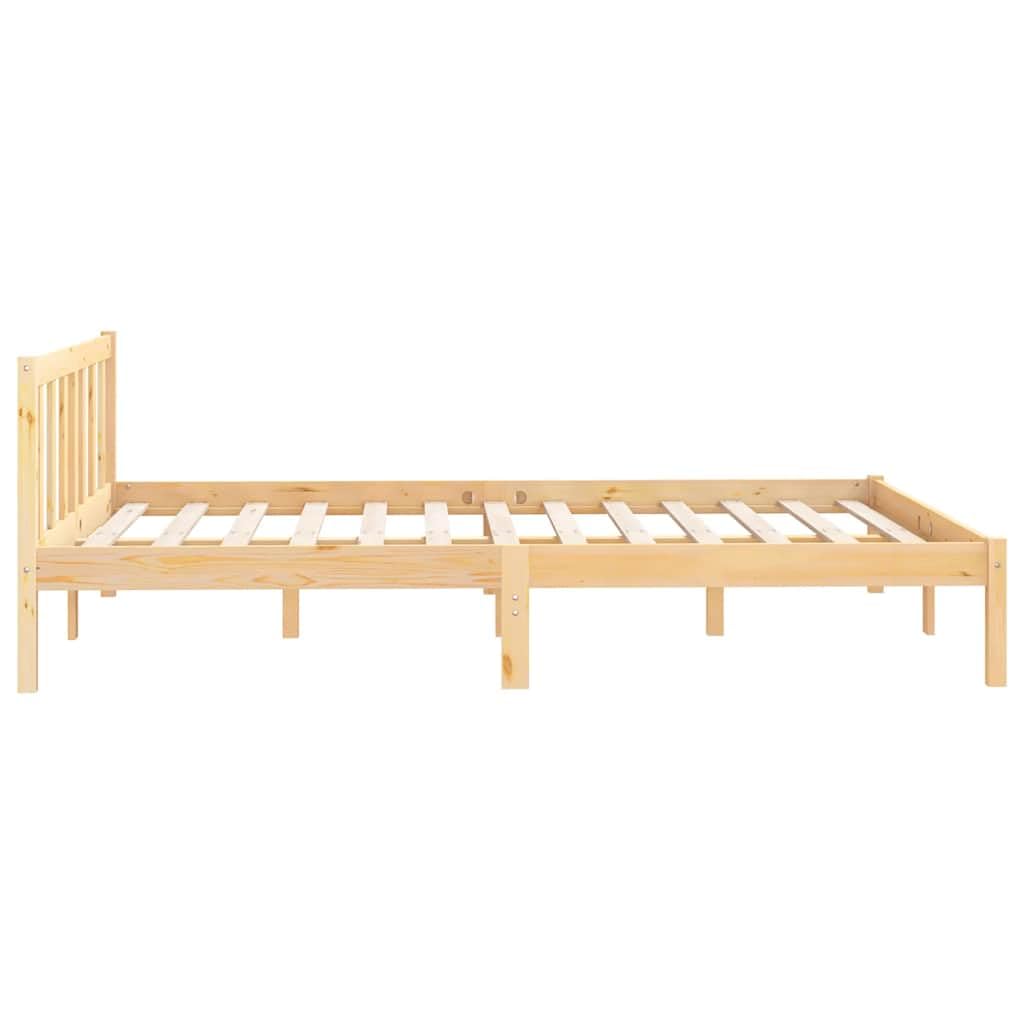 vidaXL Estructura de Cama Dormitorio Habitación Muebles Mobiliario Cuarto Descanso Robusta Duradera 160x200 cm Madera Maciza de Pino