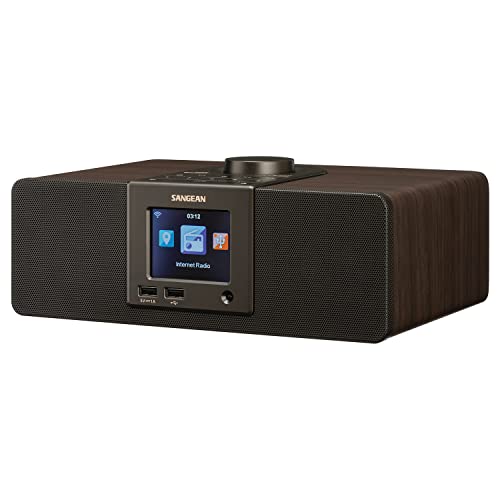 Image of Sangean WFR-32 Internet Radio /AUX /Bluetooth /Smart Local Radio Preference Management /USB Playback and Phone Charging Digital Wooden Cabinet Radio