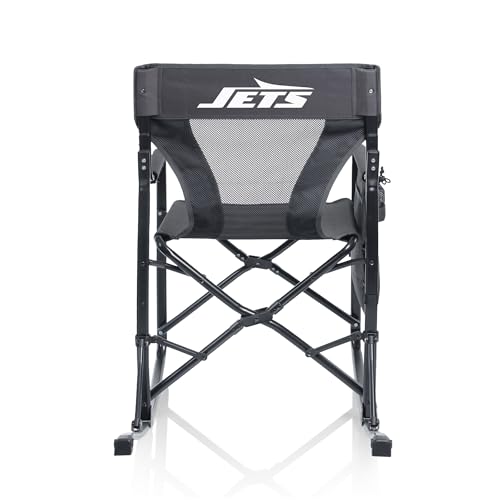 Picnic TIME NFL New York Jets Woodland Rocking Camping Chair with Storage Caddy, Camp Chair for Adults, (Charcoal Gray) by PICNIC TIME - Image 2
