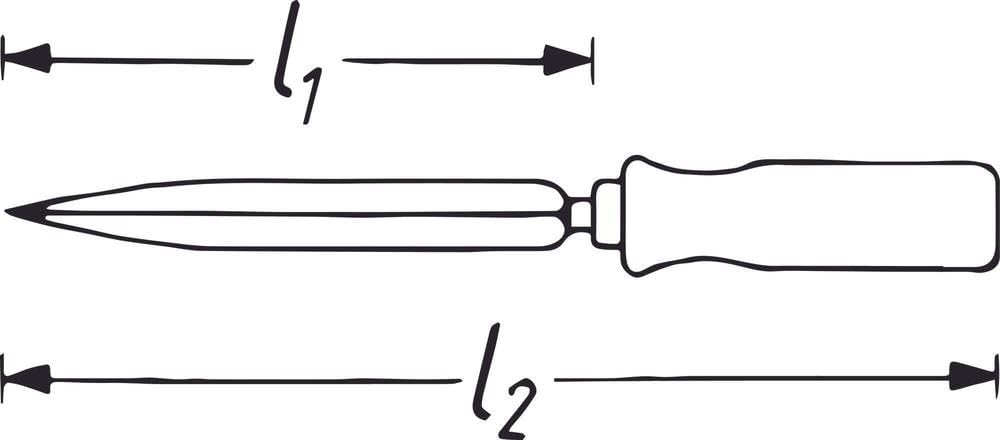 HAZET 821-1 Hollow Three-Square Skrobak - Wielokolorowy