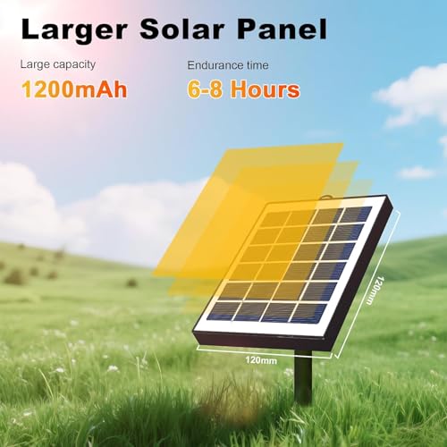 Image of MIHEAL Solar LED Strip Lights, 50FT RGB Color Changing, IP67 Waterproof | Solar powered, RGB color changing, outdoor decorative fairy lights, for yard garden trees patio fence decor