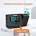 SMARTRO SC31B Digital Projection Alarm Clock with Weather Station, Indoor Outdoor Thermometer for Bedrooms, USB Charger, AC Battery Operated