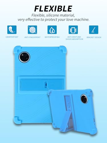 Coque silicone DOOGEE Tab A9+ 11" 2025 azur avec support